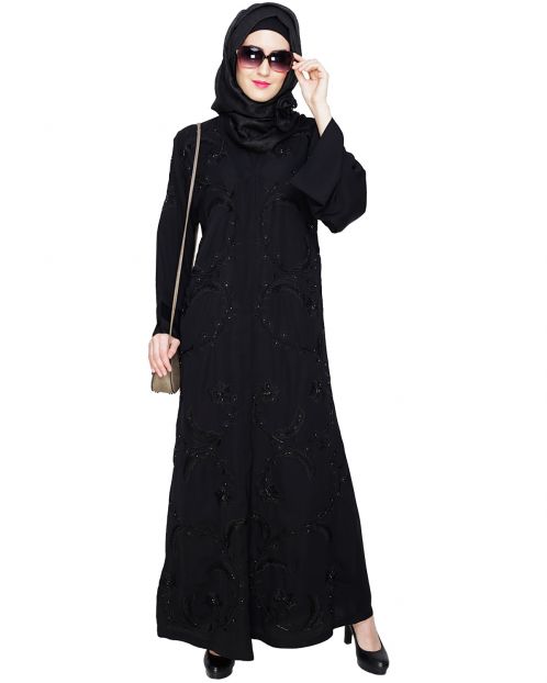 Wondrous Black Dubai Style Abaya