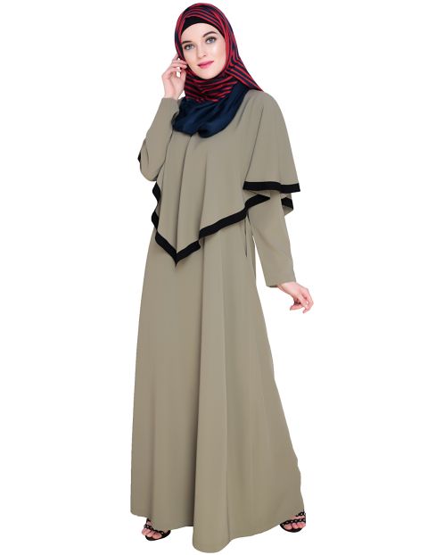 Dead Mint Fancy Cape Abaya