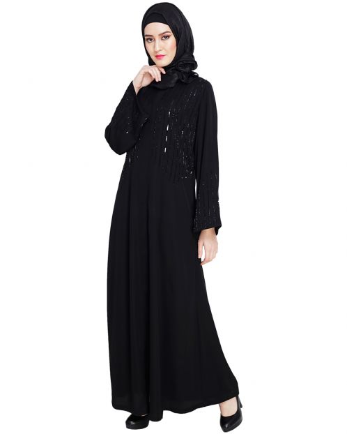 Posh Black Dubai Style Abaya
