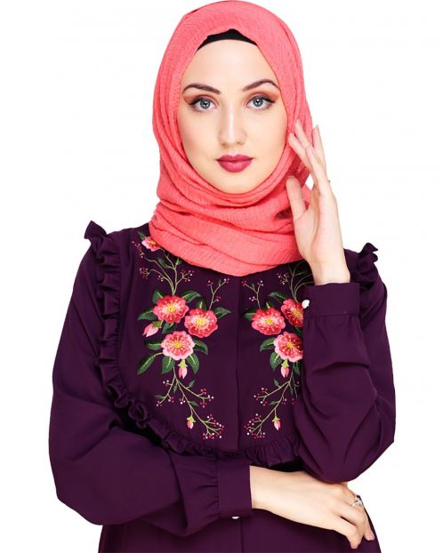 Crinkled Cotton Soft Pink Hijab