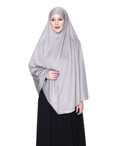 Classy Jersey Light Grey Khimaar