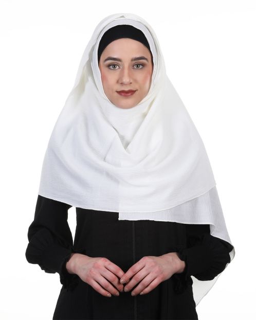 Premium White Turkish Hijab