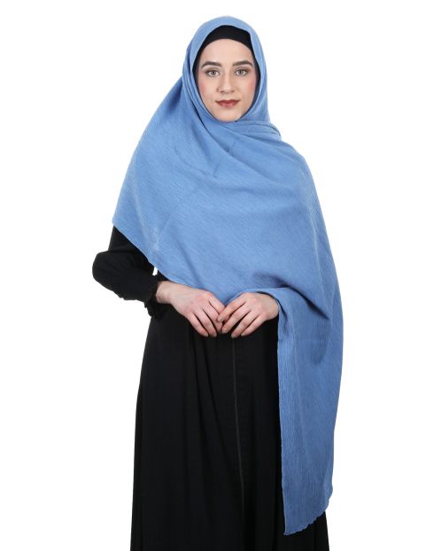 Premium Blue Turkish Hijab