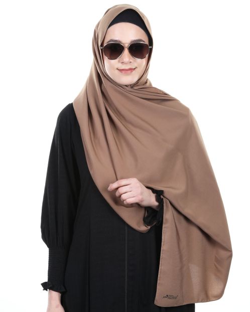 Ultra Smooth and Premium Plain Oak Brown Turkish Hijab