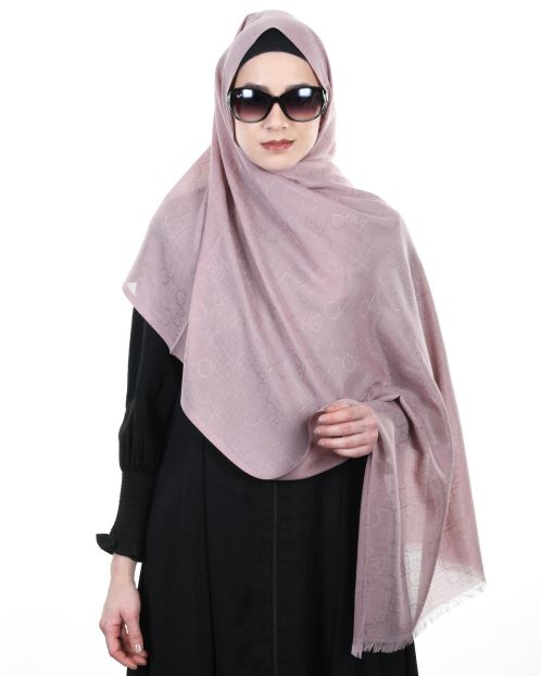 Exceptional self printed super fine Light Purple Turkish Hijab