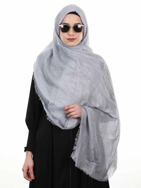 Ultra Soft Super premium Ash Grey crushed hijab