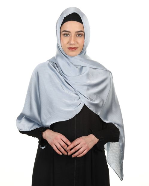 Gleaming and Elegant Stripes Ice Blue Hijab