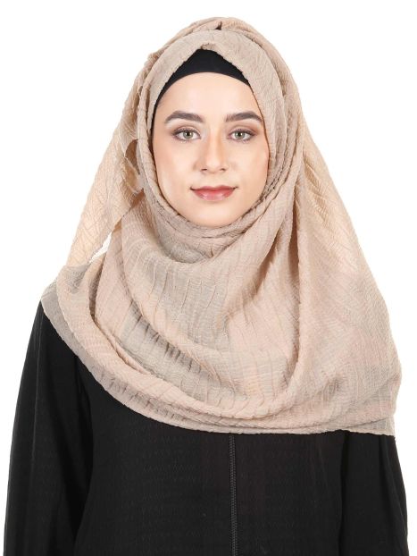 Glittering Crushed Ultra Soft Dark Caramel Viscose Hijab