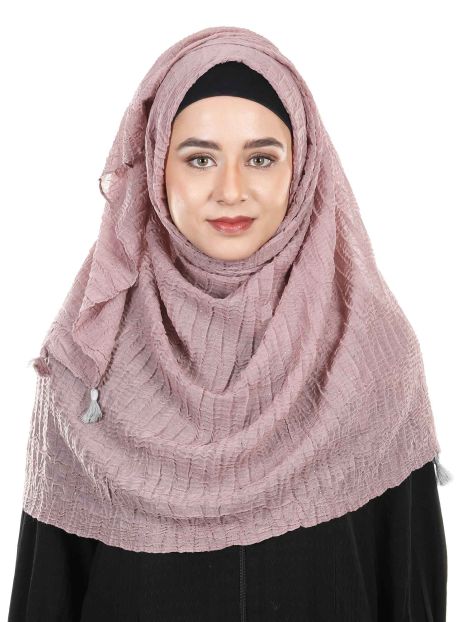 Glittering Crushed Ultra Soft Onion Pink Viscose Hijab