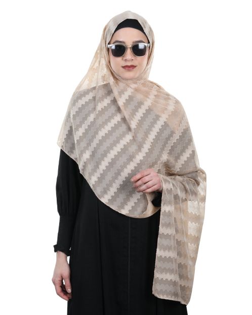 Net and Lace Designer Almond Hijab