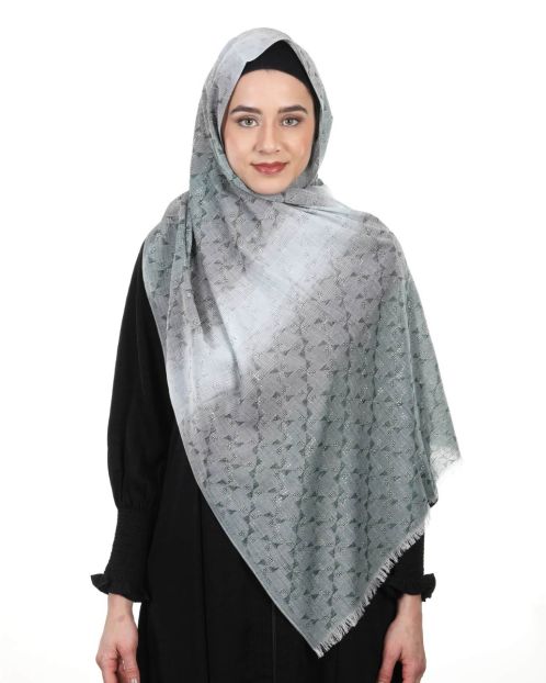 Glittering Crysals subtle Black and Grey designer Hijab