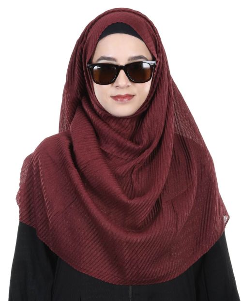 Super Stylish Wine Hijab