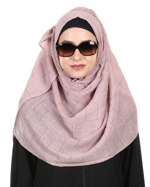 Appealing Designer Crushed Viscose Tea Pink Hijab