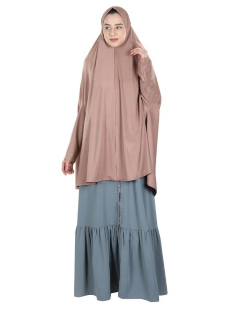 Stylish Brown Khimar with sleeves