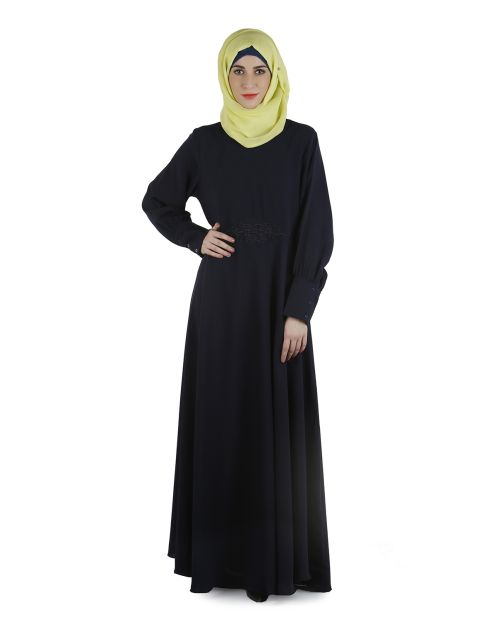 Steel blue abaya dress