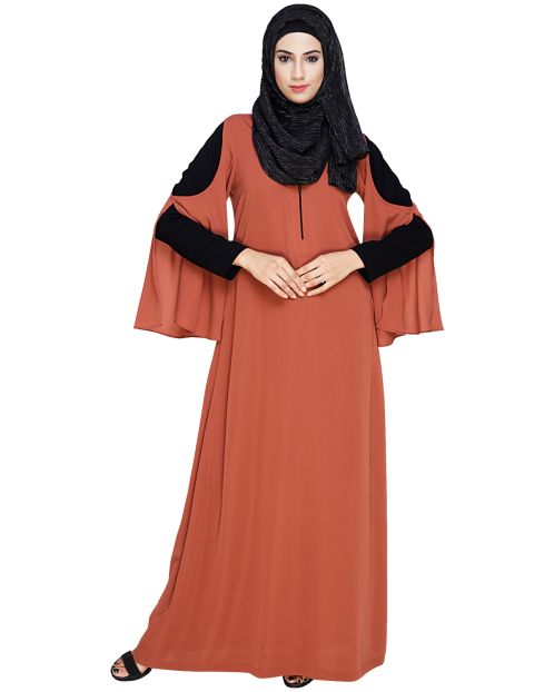 Dora Sleeves Brick Red Abaya