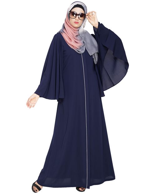 Angel Sleeves Blue Abaya