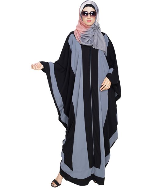 Aesthetic Grey and Black Kaftan