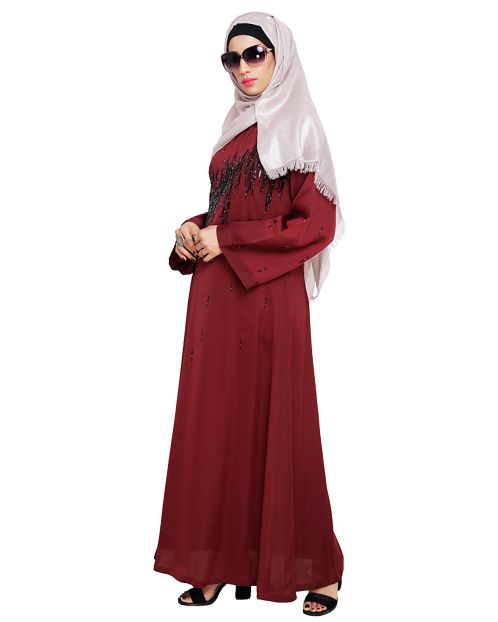 Stardust Wine Dubai Style Abaya