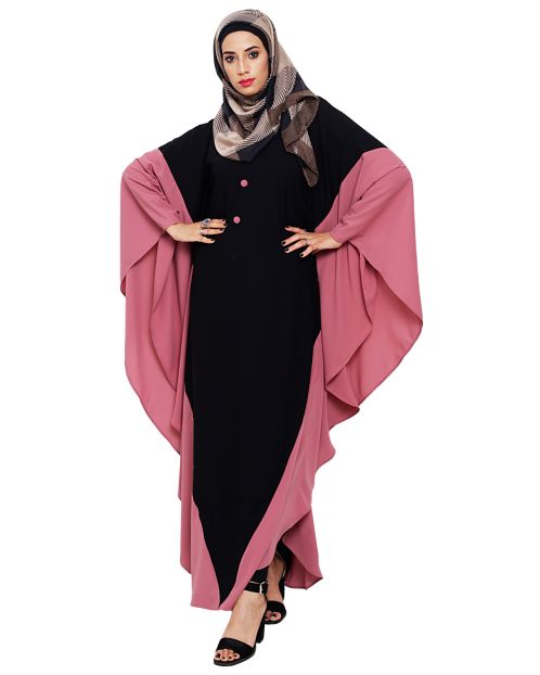 Aesthetic Black and Onion Pink Kaftan