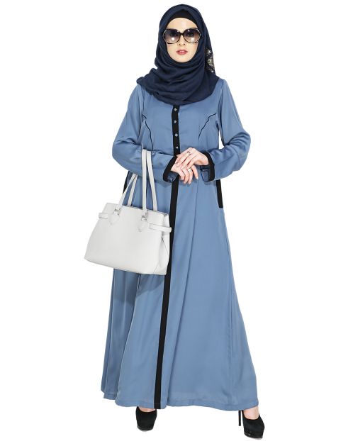 Cornflower Blue Casual Abaya