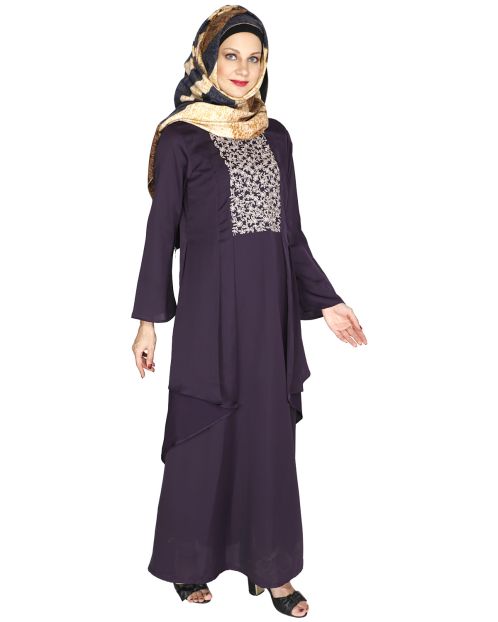 Newfangled Purple Abaya