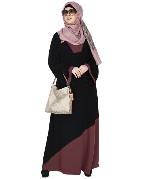 Casual Purple Highlighted Abaya