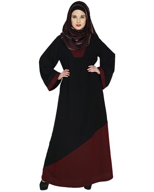 Casual Wine Highlighted Abaya