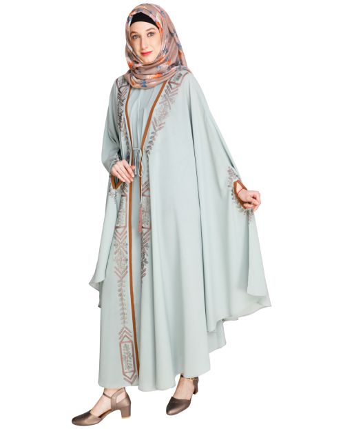 Jacket Style Sage Green Kaftan