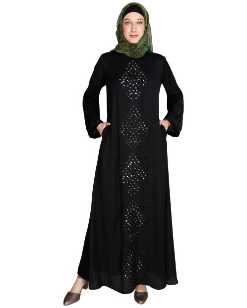 Prismatic Mirror Works Abaya