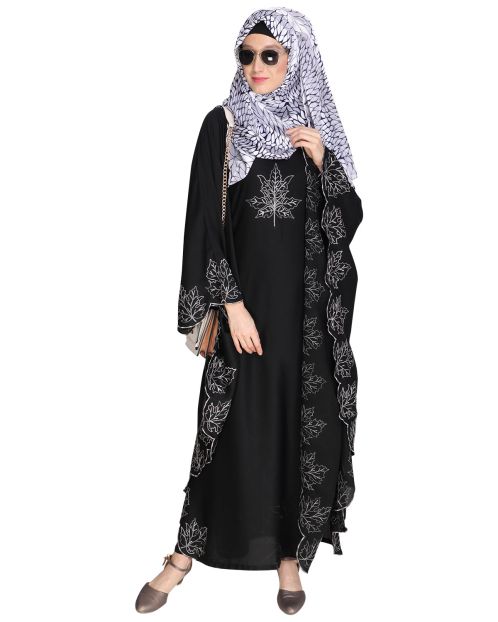 Spring Leaf Black Kaftan