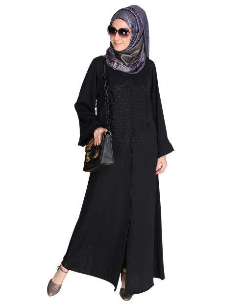 Modish Black Dubai Style Abaya