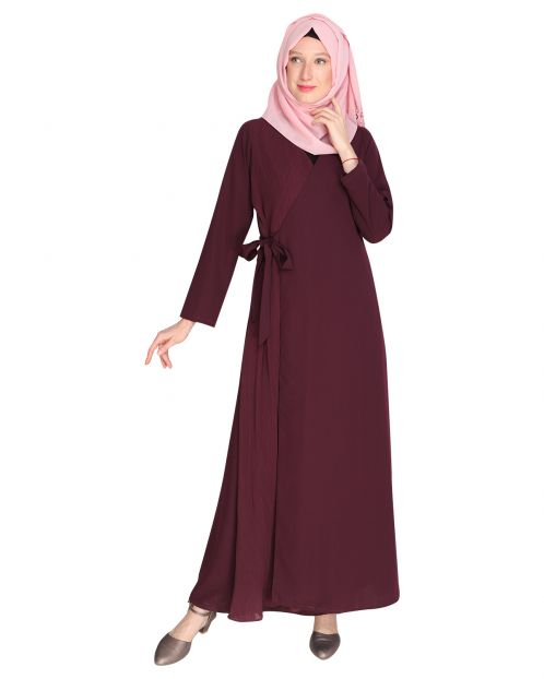 Angarkha Style Purple Abaya