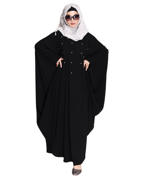 Jazzy Black Kaftan with beaded Embroidery