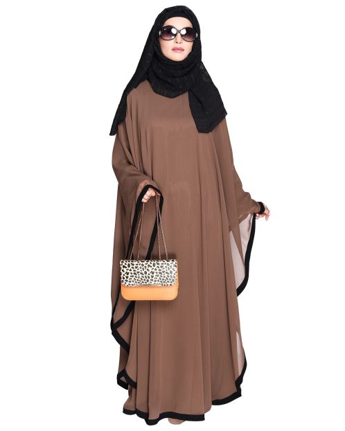 Double Layered Oak Brown Kaftan