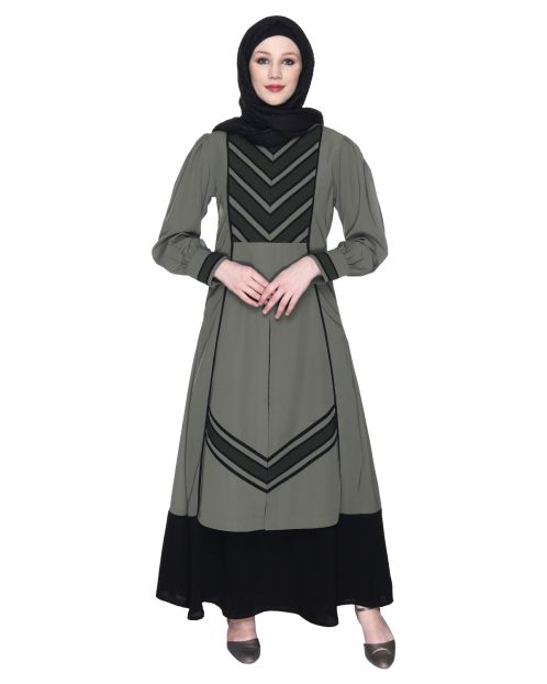 Dead Mint Spohisticated Panelled Jacket Style Abaya
